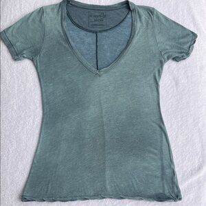 We The Free Deep V-Neck Tee - Faded Blue